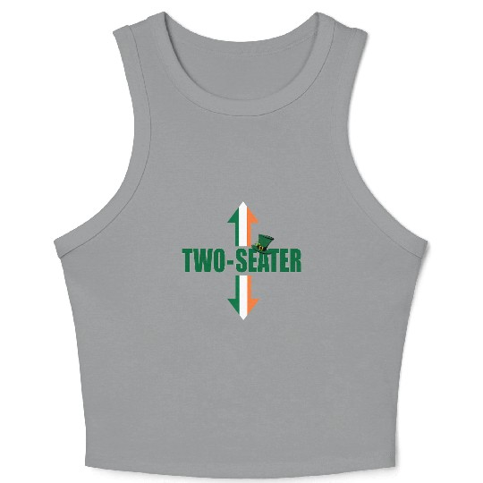 Irish Flag Two Seater Party-Trashy Humor Crop Tank Top