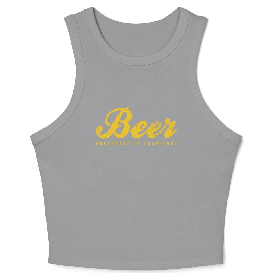 Beer Breakfast Of Champions Inred Crop Tank Top