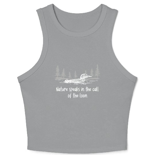 Nature Speaks Loon Bird Watching Loons Crop Tank Top