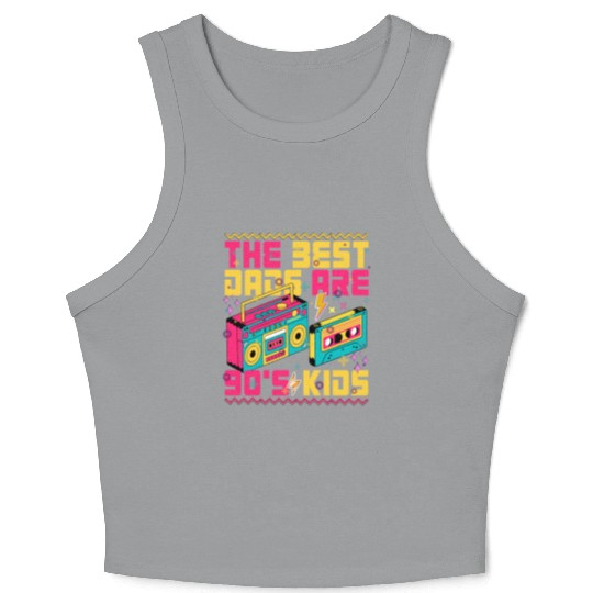 Aesthetic 90s, the best dads are 90s kids, Crop Tank Top