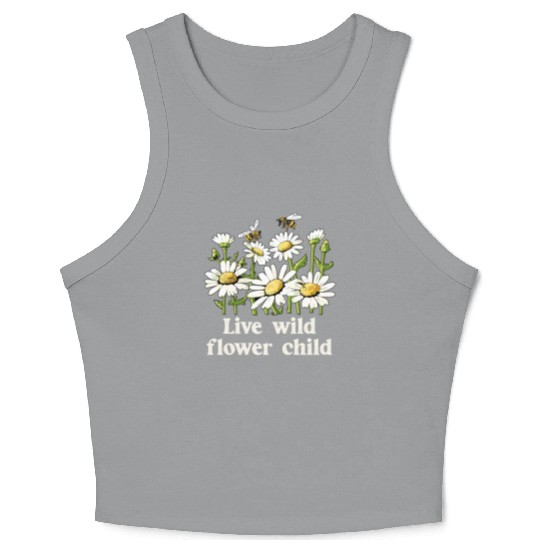 Marguerites Daisy Summer Daisies Flower Garden Crop Tank Top
