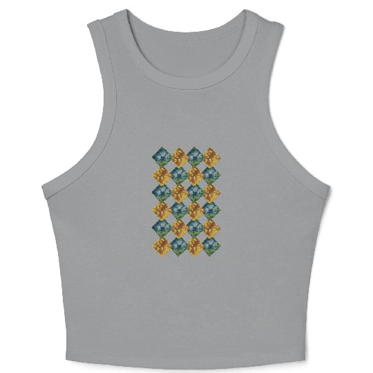 Rhombus Autumn Water Crop Tank Top