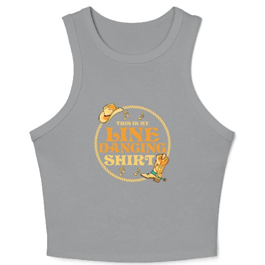 This Is My Line Dancing Crop Tank Top Western Country Musi