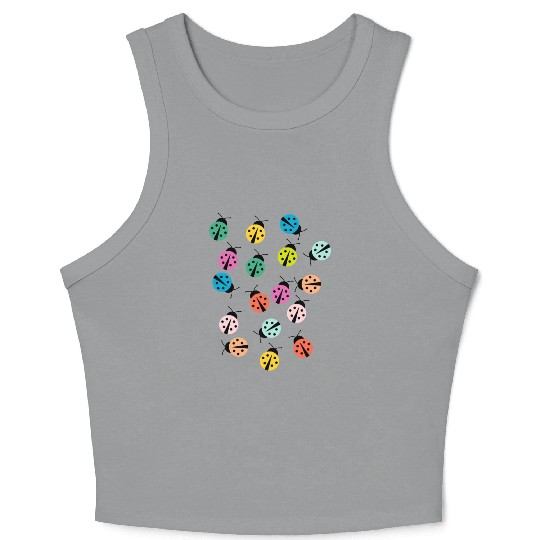 Cute and colorful ladybug Crop Tank Top