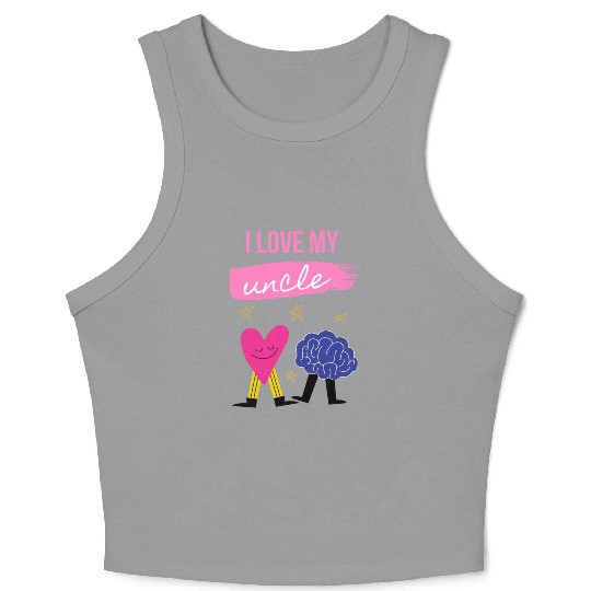 I Love My Uncle s Brain Crop Tank Top