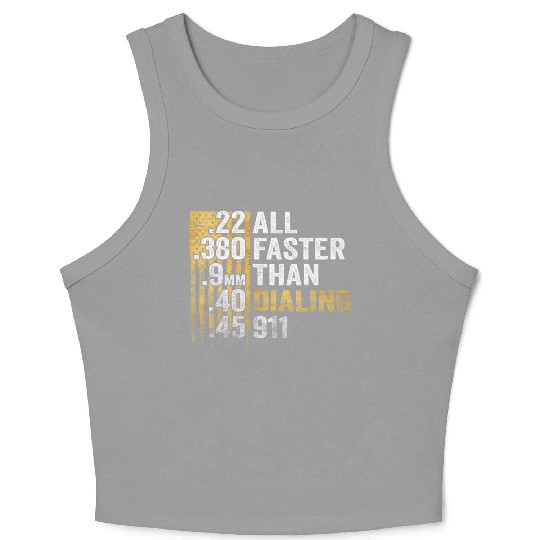 All Faster Than Dialing 911 Crop Tank Top