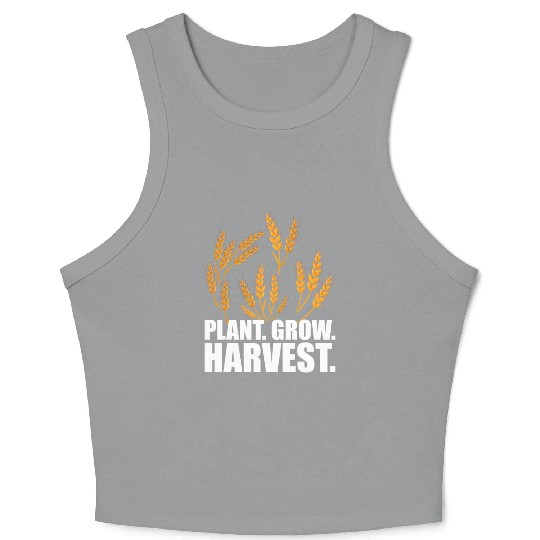Wheat Farmer Plant Grow Harvest W Crop Tank Top