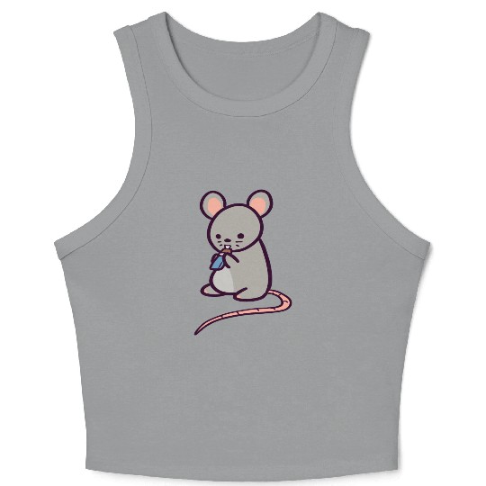 Cute Rat Candy Bar Crop Tank Top