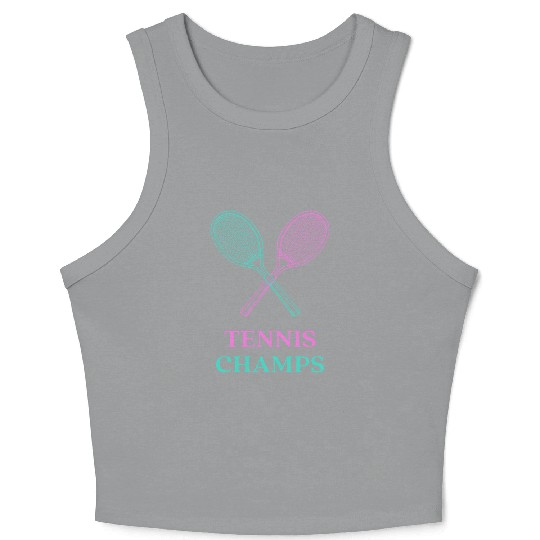 tennis club player Crop Tank Top