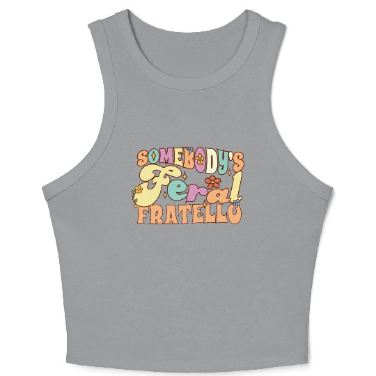 Somebody's Feral Brother Italian Brother Wild Crop Tank Top