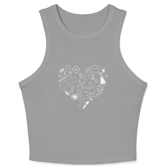 Science Student, Science Teacher Heart Science Crop Tank Top