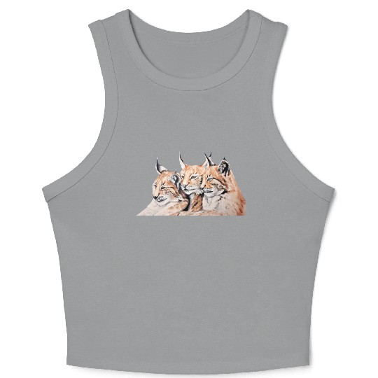 Design of lion cubs, king of the forest Crop Tank Top