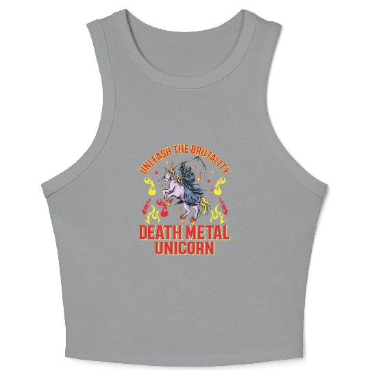 Goth Rock Satan Unicorn Festivals Death Metal Crop Tank Top
