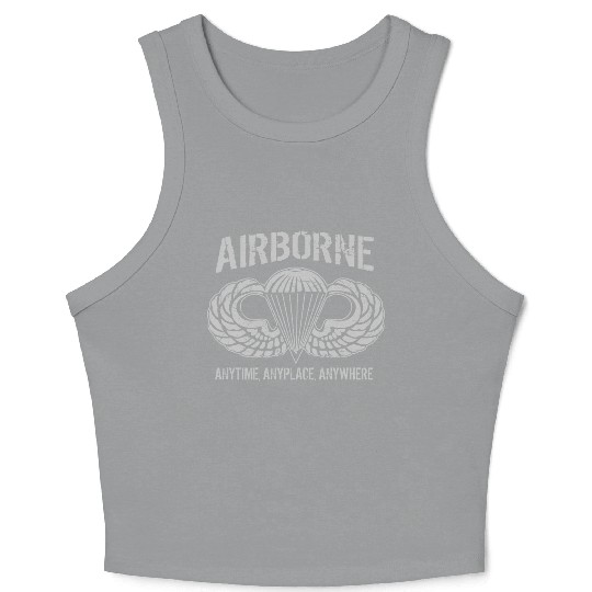 Army Airborne Paratrooper Crop Tank Top