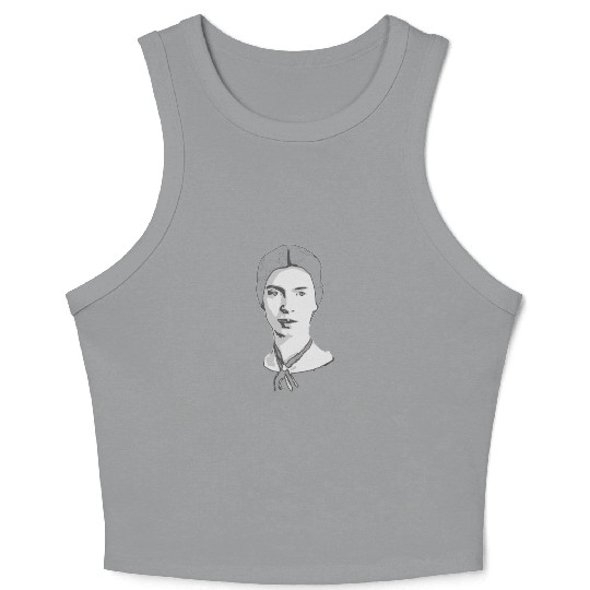 Emily Dickinson Black and White Crop Tank Top