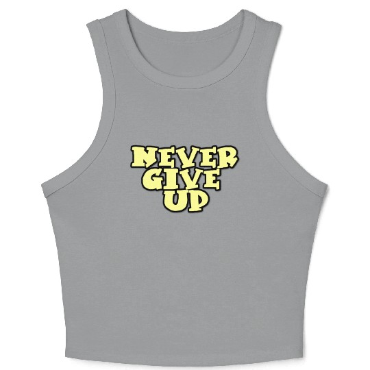 never give up stars Crop Tank Top