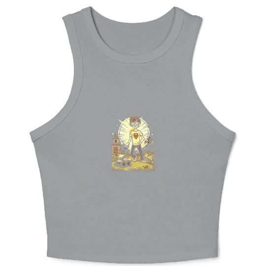 Mower Gardening Lawn Mowing Gardener Anime Kawaii Crop Tank Top