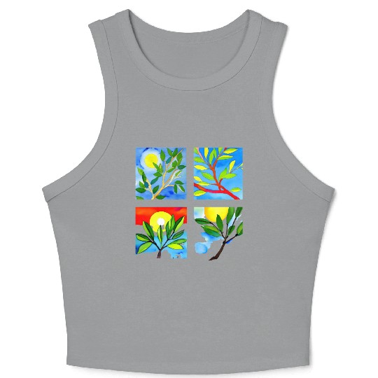 Laughing Olive Branch - Sustainable Harmony Crop Tank Top