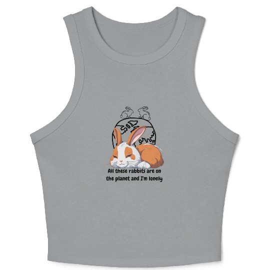Lonely rabbit Crop Tank Top