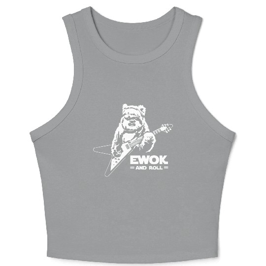 New Ewok And Roll Guitar Funny Crop Tank Top
