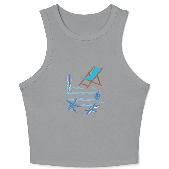 Sizzling Summer Beach Vibes Crop Tank Top--Embrace the sun