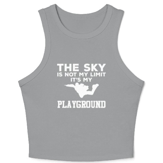 Sky Playground - Skydiver Skydiving Parachuting Crop Tank Top