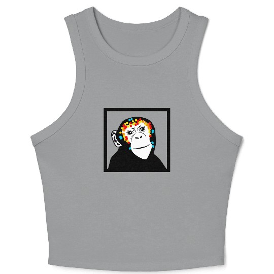 Monkey Face Monkey Monkey Crop Tank Top
