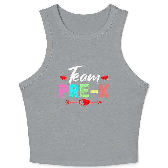 Team Pre K Teacher Crop Tank Top
