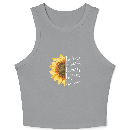 Sunflower - I Am Enough - Sunflower Crop Tank Top