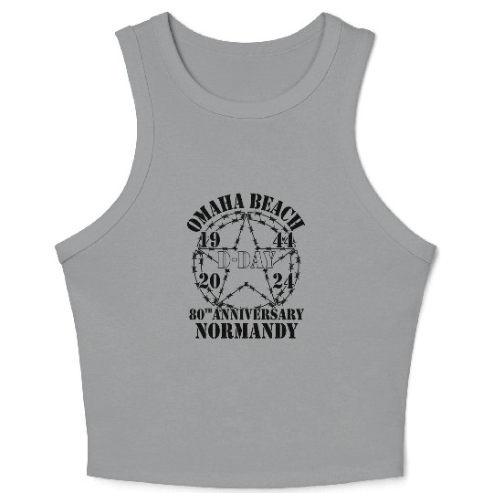 Omaha Beach 1944 D Day 2024 80th Anniversary Crop Tank Top