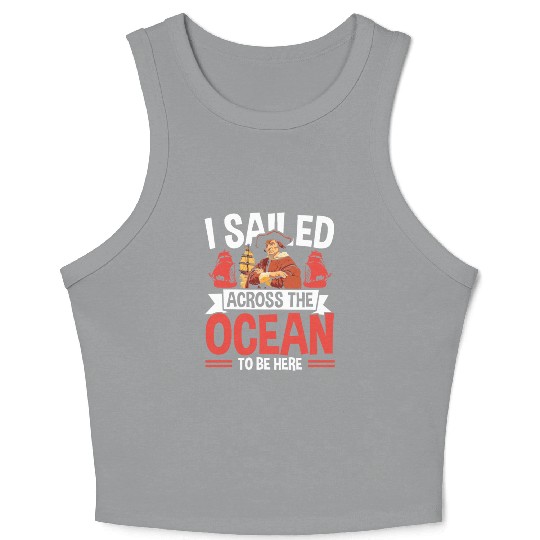 Christopher Columbus Italian American Columbus Day Crop Tank Top