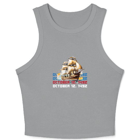 Christopher Columbus Italian American Columbus Day Crop Tank Top