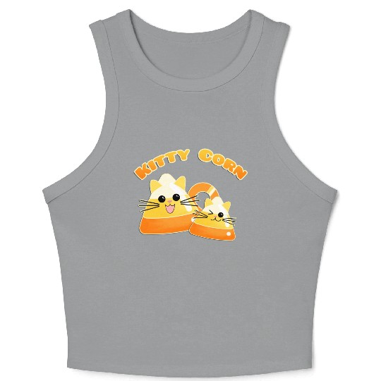 Kitty Candy Corn Crop Tank Top