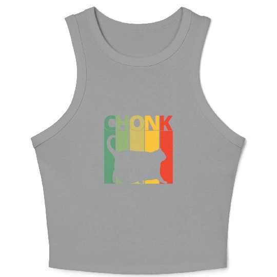 Cat Meme Chonk Dank Meme Chonk Crop Tank Top