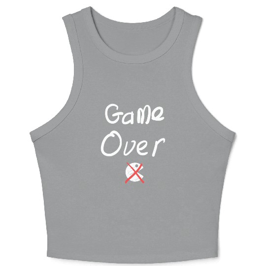 Game Over Sarcasm 80s 70s Crop Tank Top