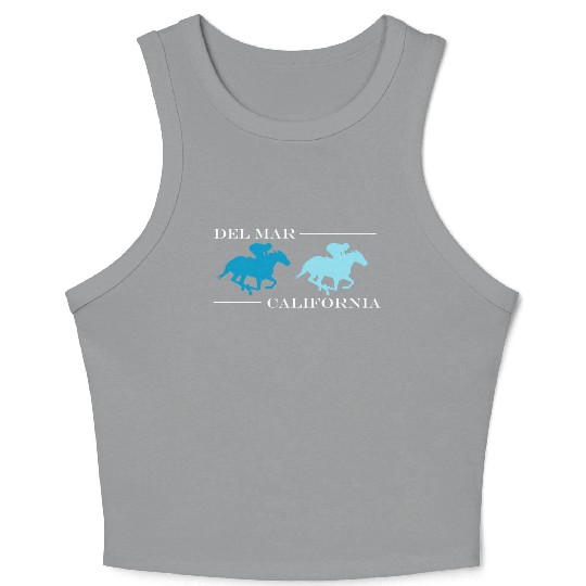 Del Mar California Horse Racing Crop Tank Top