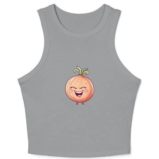 Onion Vegetable Vegan Farmer Funny Cute Love Crop Tank Top