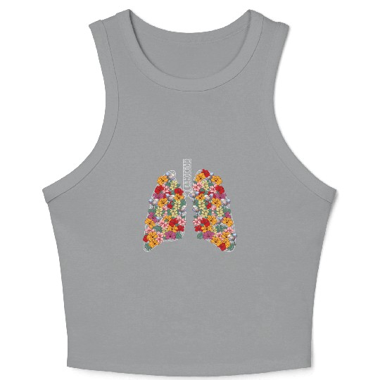 Anatomical Lungs Flowers Medical Science Anatomy T Crop Tank Top