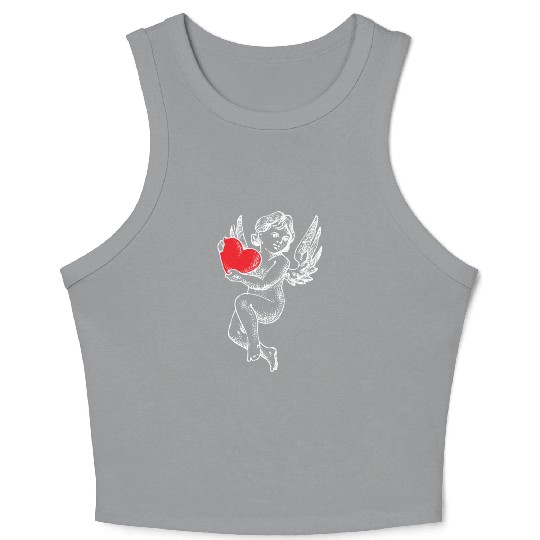 Cherub Baby Angel Christian Church Cupid He Crop Tank Top