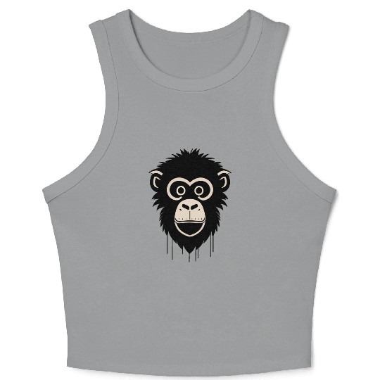 monkey face Crop Tank Top