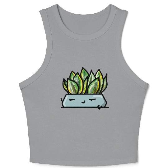 Pocket Plant Sansevieria Crop Tank Top