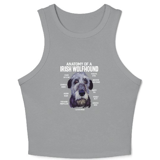 Anatomy of a Irish Wolfhound Dog Funny Gift Crop Tank Top
