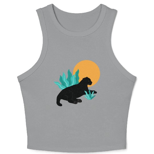 Sunday Chillout With Black Panther Crop Tank Top