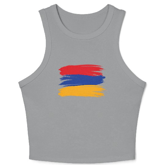 Armenian Flag Print Armenia Crop Tank Top