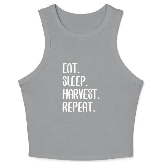Eat Sleep Harvest Rebeat Crop Tank Top