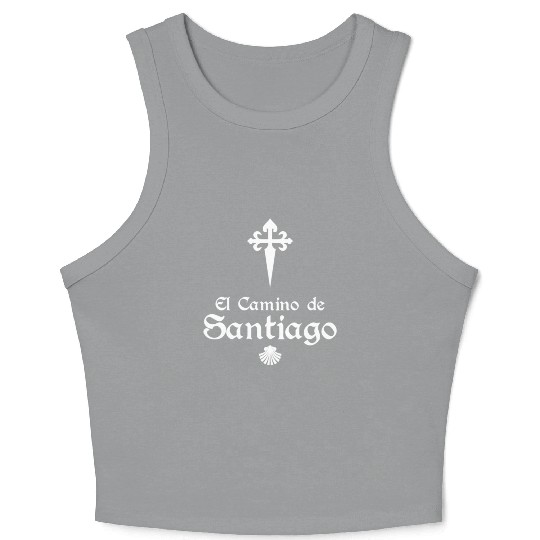 El Camino De Santiago ~ Saint James Cross ~ Scallo Crop Tank Top