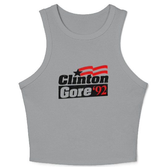 Clinton Gore '92 Bill Clinton President Crop Tank Top