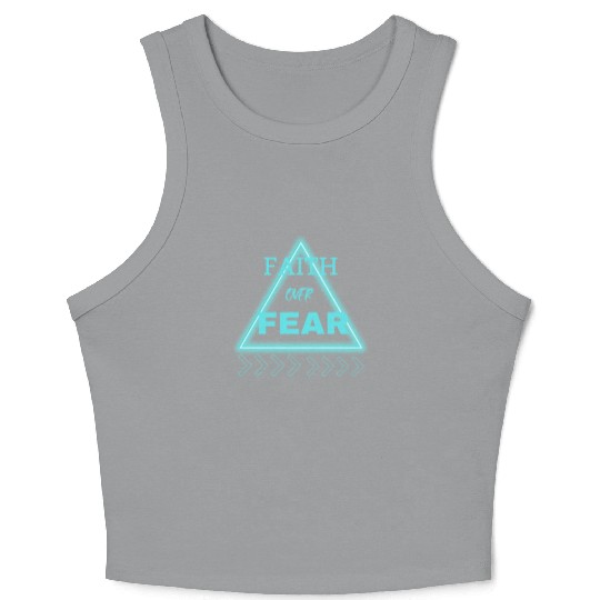 "Faith Over Fear Crop Tank Top - Empower Your Journey!"