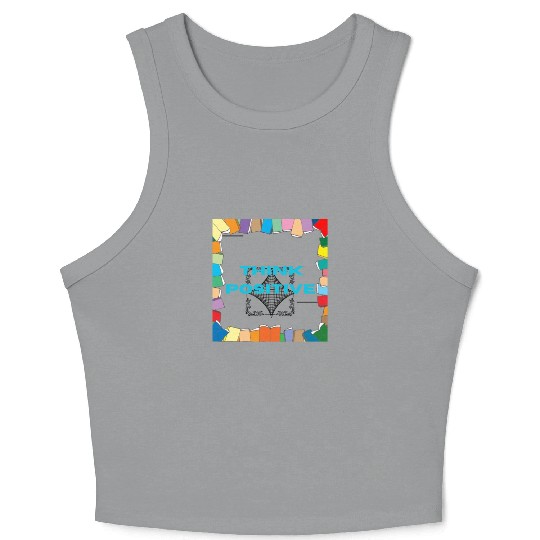 "Positive Vibes Crop Tank Top: Embrace Optimism"