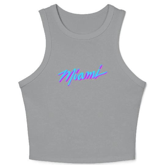 Miami Vaperwave Synthwave 80S Style Crop Tank Top